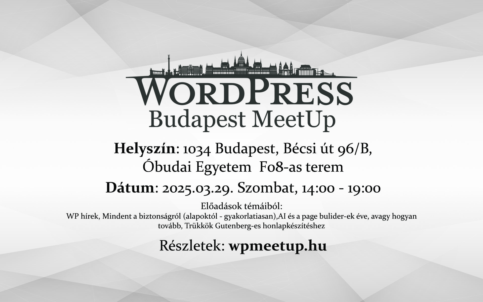 Márciusban folytatódik a WP Budapest MeetUp